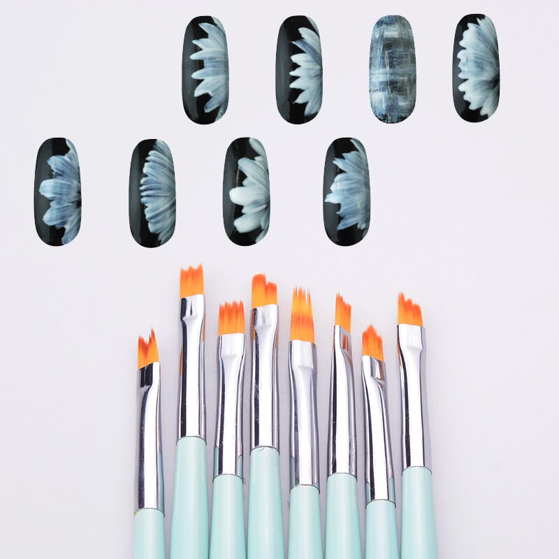 Nail Art Brushes Set, 8 Pcs