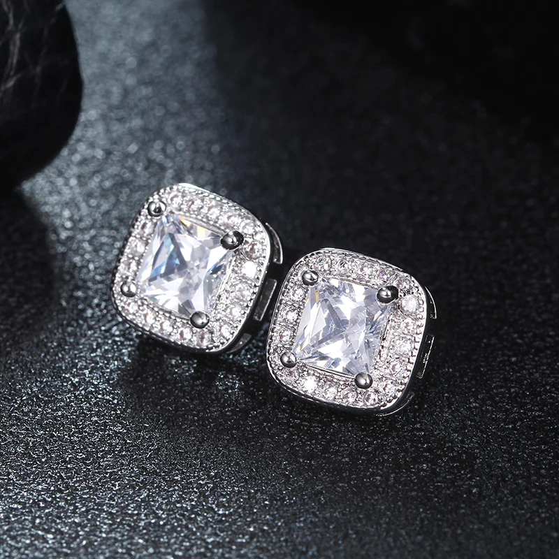 Vintage Square Stud Earrings for Women