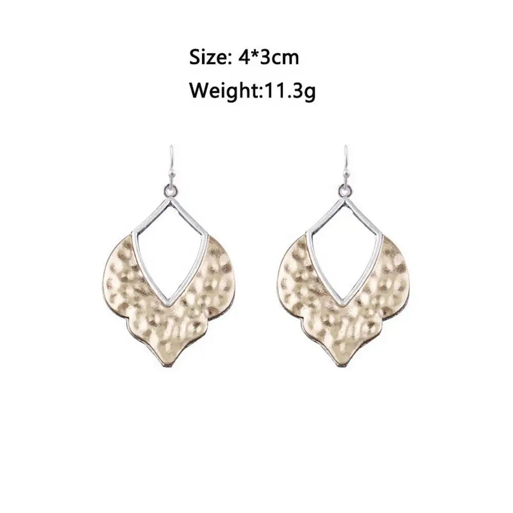 Moroccan Hammered Teardrop Earrings for Women