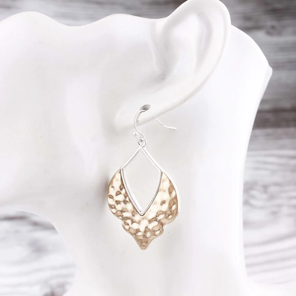 Moroccan Hammered Teardrop Earrings for Women