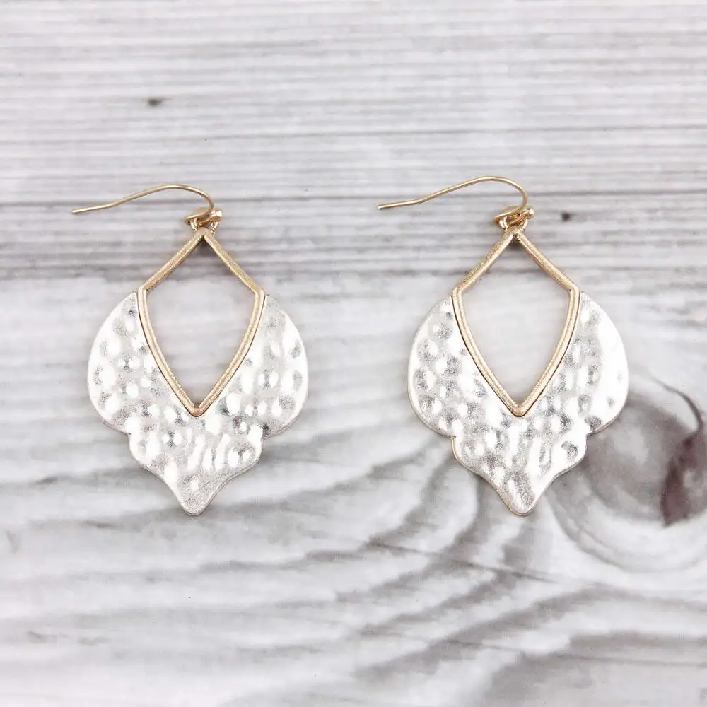 Moroccan Hammered Teardrop Earrings for Women