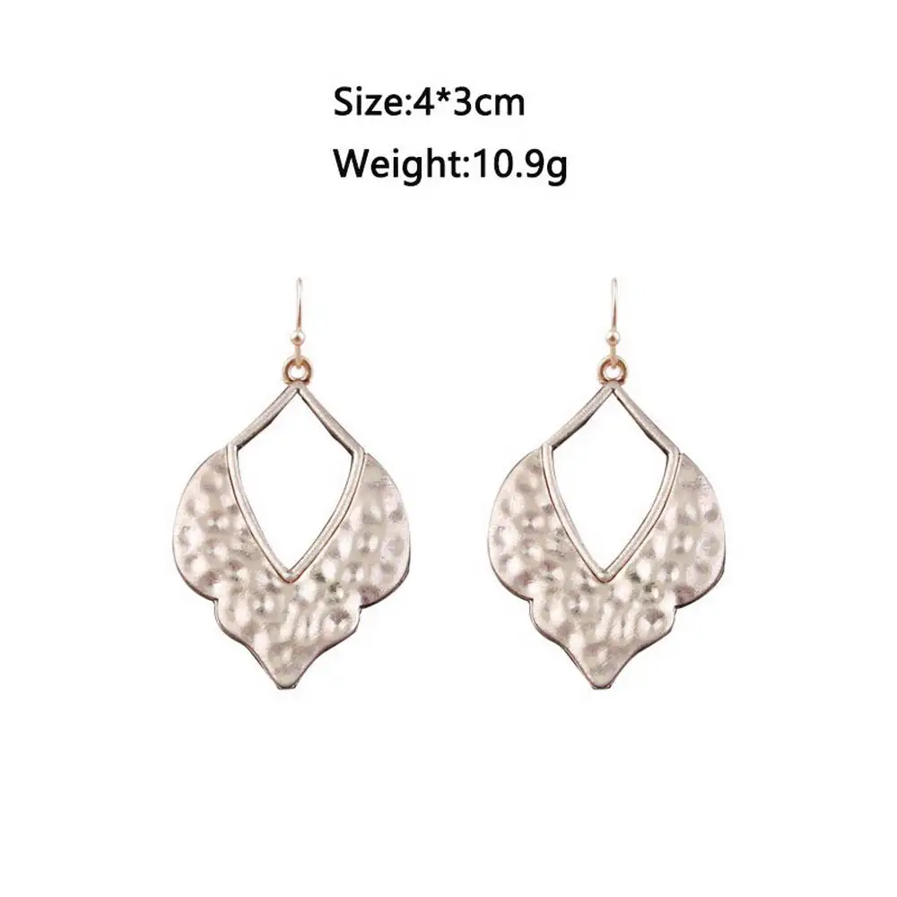 Moroccan Hammered Teardrop Earrings for Women