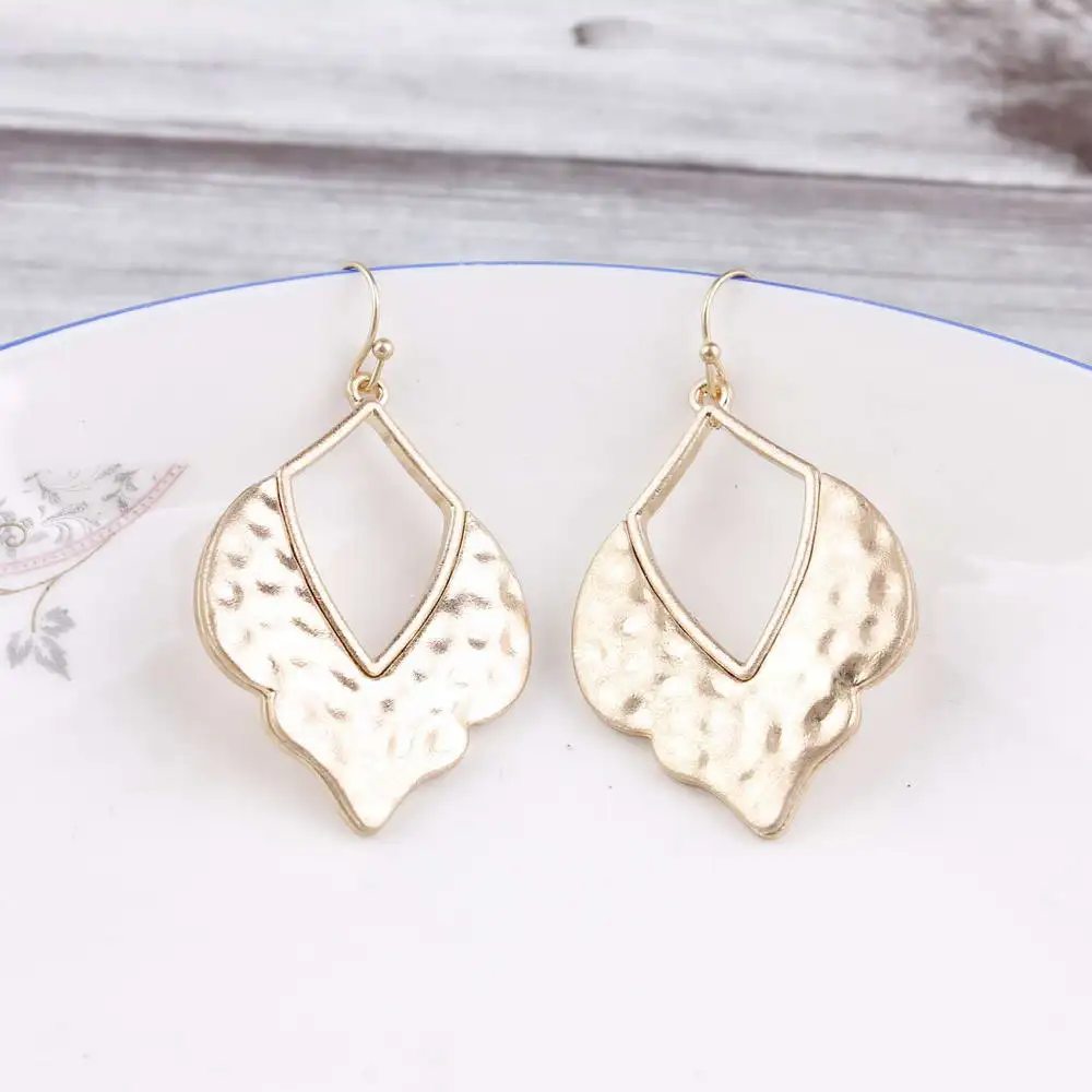 Moroccan Hammered Teardrop Earrings for Women