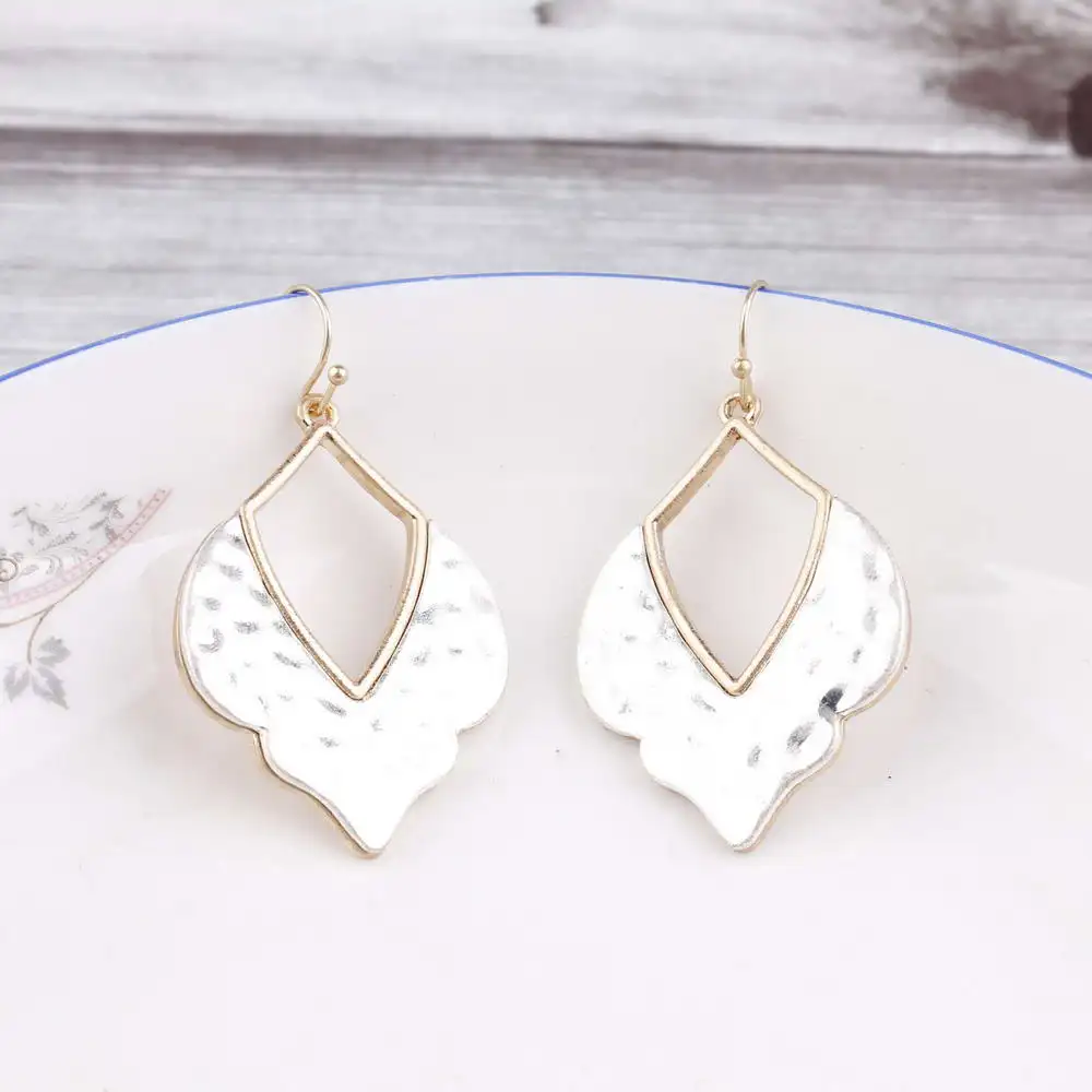 Moroccan Hammered Teardrop Earrings for Women