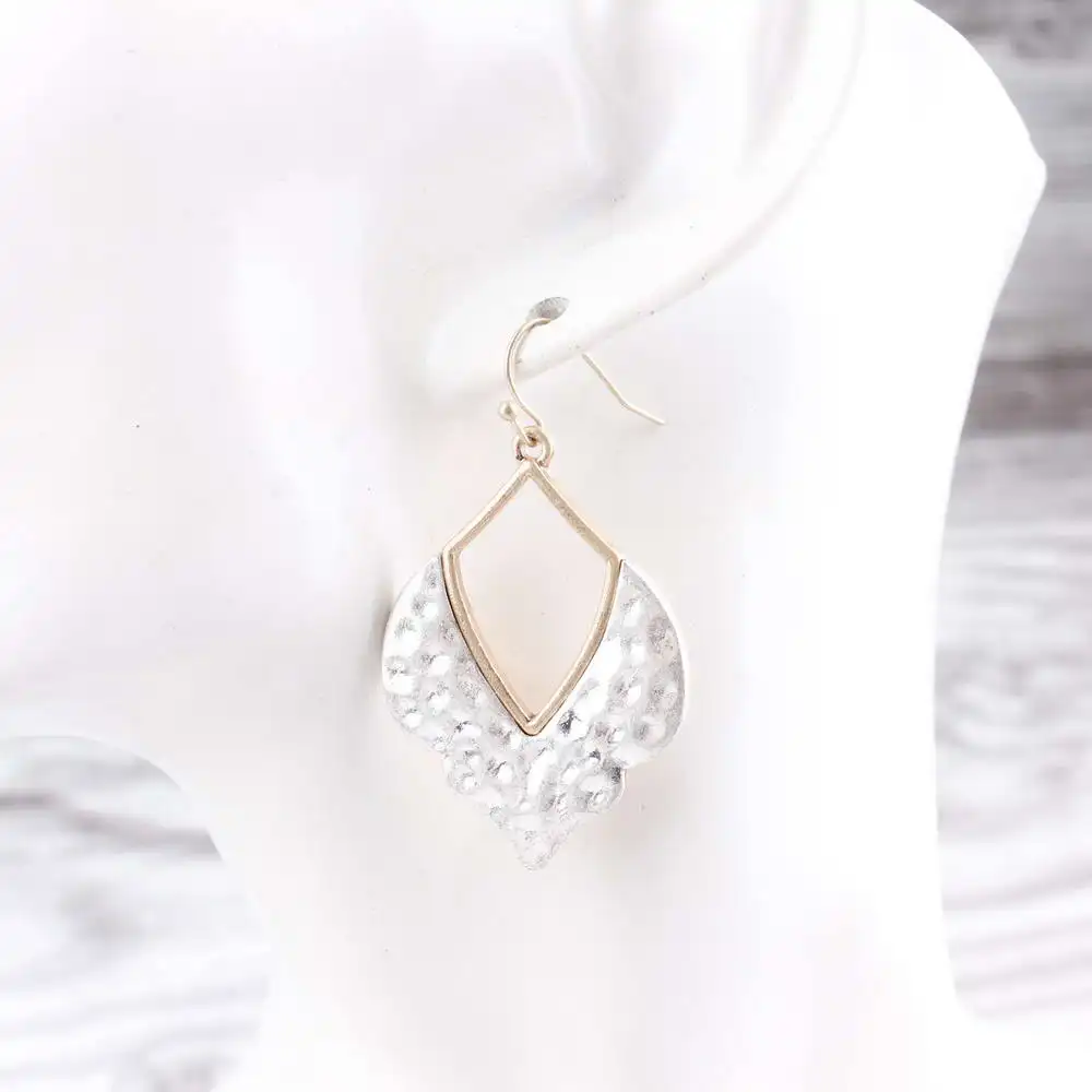 Moroccan Hammered Teardrop Earrings for Women