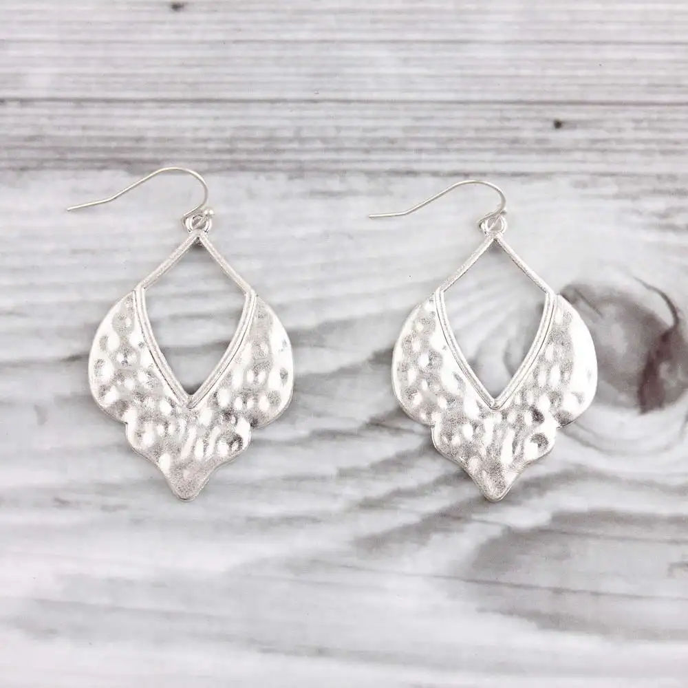 Moroccan Hammered Teardrop Earrings for Women