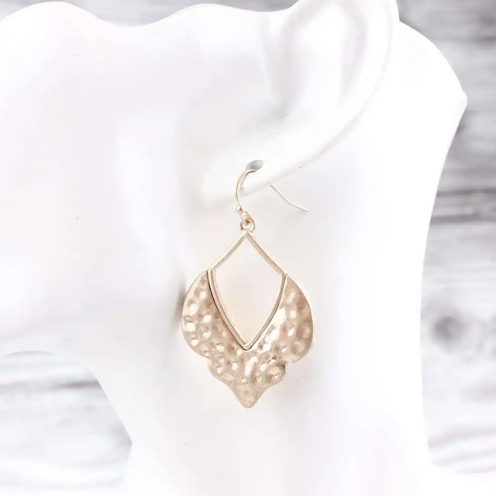 Moroccan Hammered Teardrop Earrings for Women