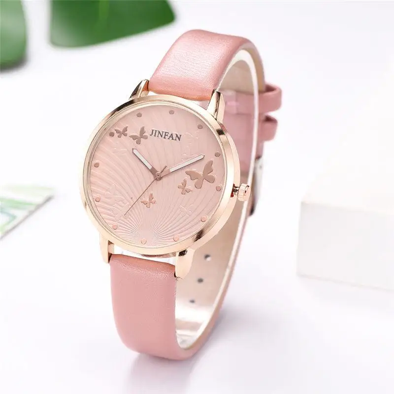 Butterfly Designed Dial Women's Quartz Watch