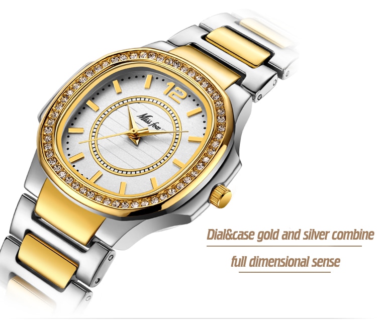 Women's Square Wrist Watch with Diamonds