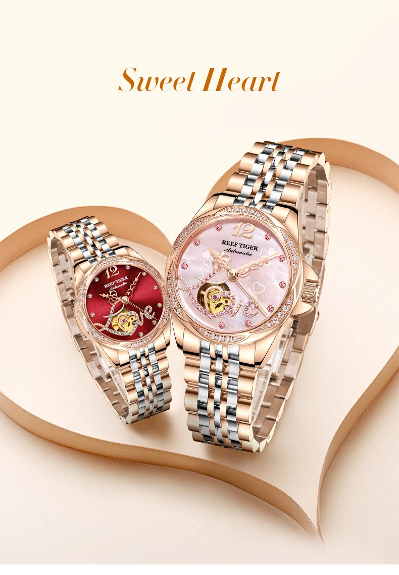 Women's Crystal Dial Automatic Watches