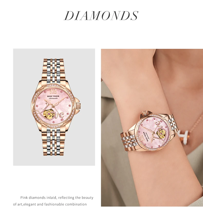 Women's Crystal Dial Automatic Watches