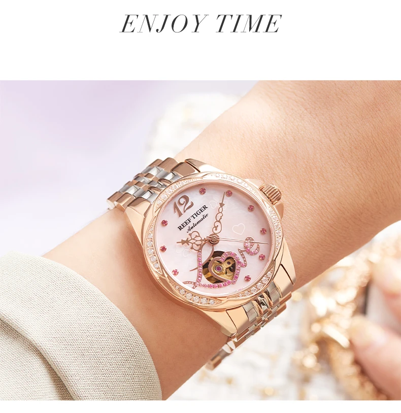 Women's Crystal Dial Automatic Watches