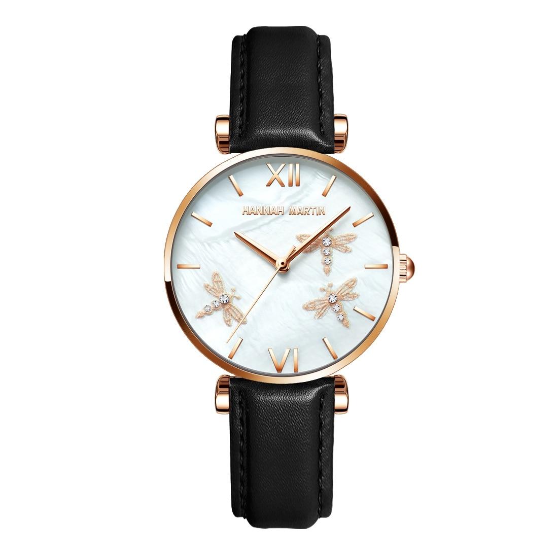 Women's Pearl Dragonfly Decorated Watch