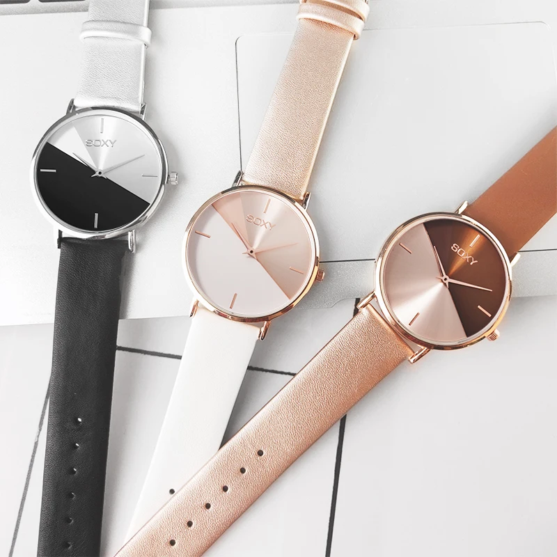 Women's Watch with Leather Band