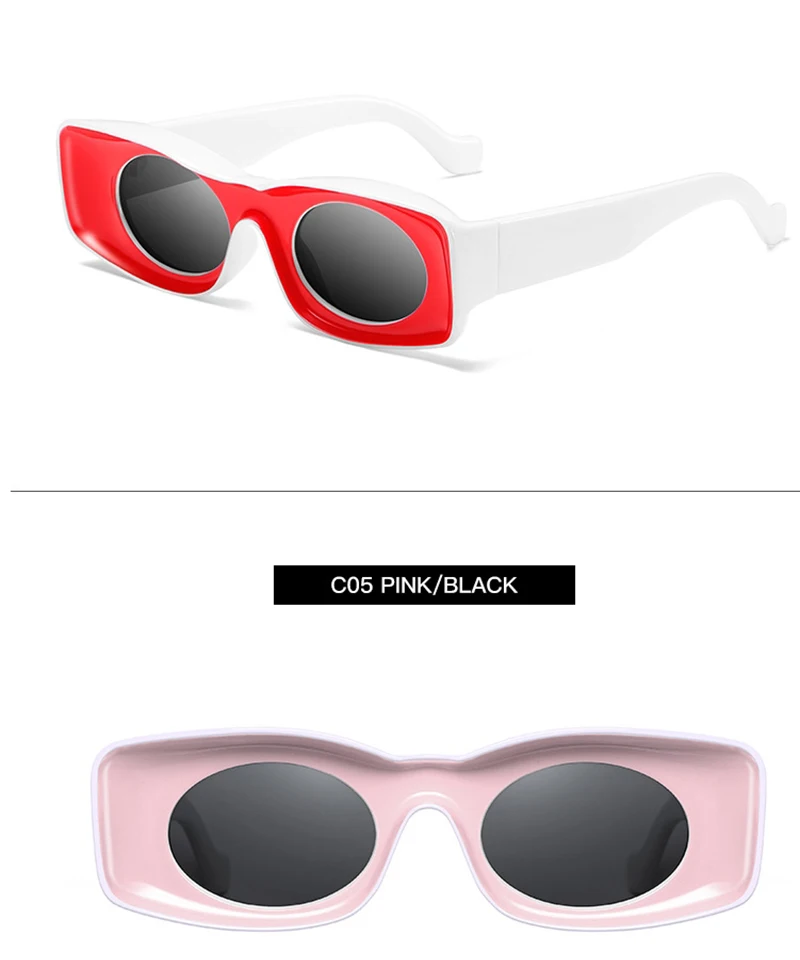 Women's Two Tone Rectangular Sunglasses