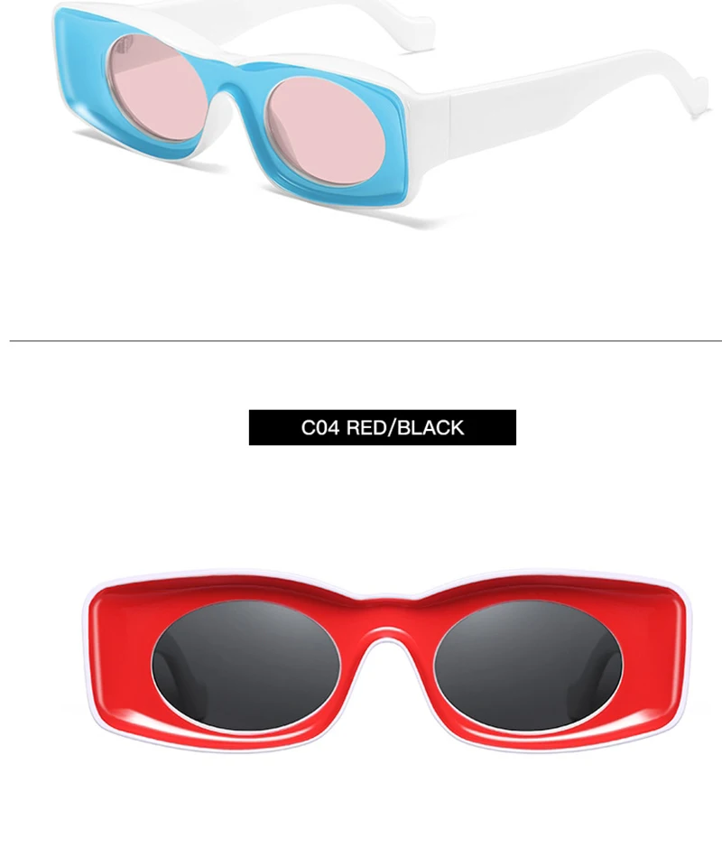 Women's Two Tone Rectangular Sunglasses