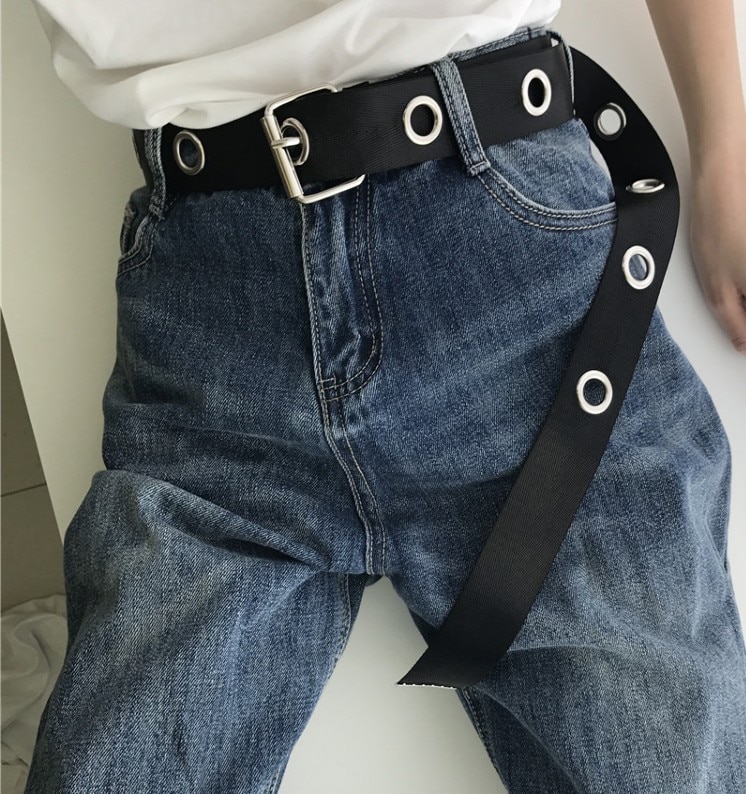 Trendy Women's Rivet Canvas Belt