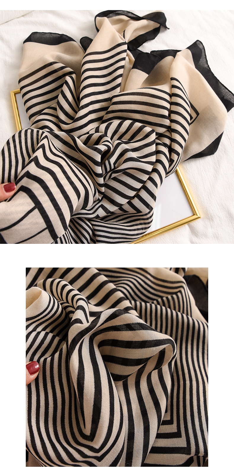 Women's Striped Scarf