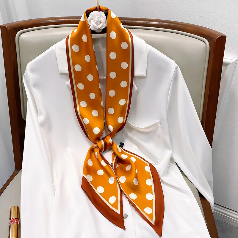 Women's Narrow Dotted Summer Scarf