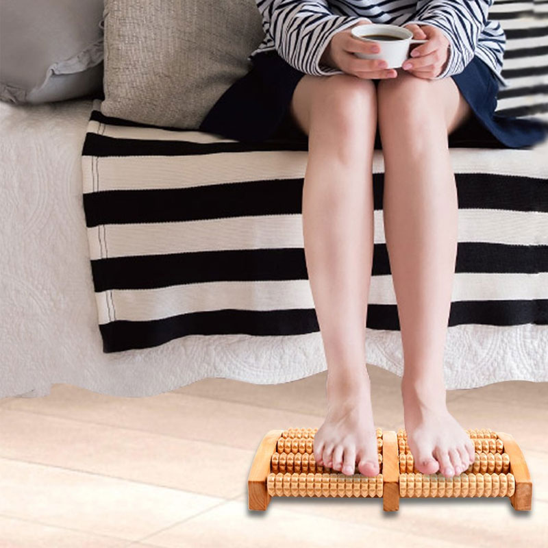 Wooden Foot Roller Massager