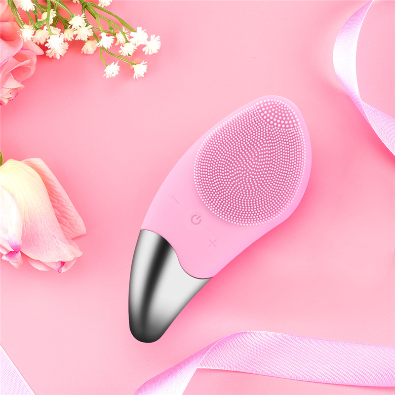 Ergonomic Electric Silicone Facial Cleansing Brush