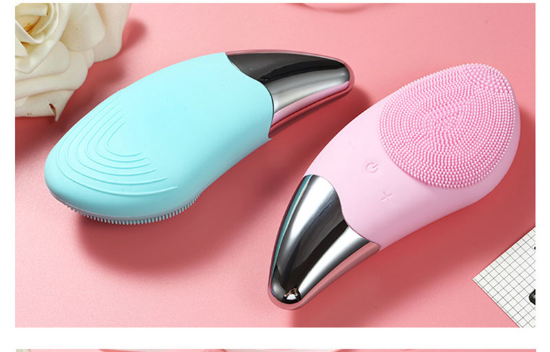 Ergonomic Electric Silicone Facial Cleansing Brush