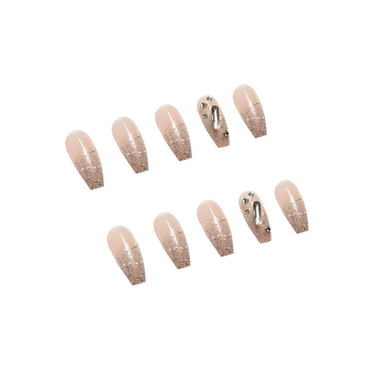 Rhinestone Designed Fake Nails